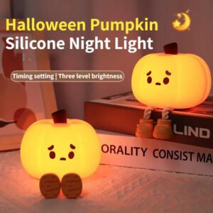 Home Decor Halloween Pumpkin Night Light Cute Soft Silicone